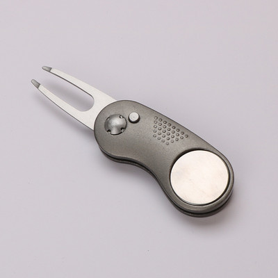 Uus metallist kokkupandav Golf Divoti remonditööriist magnetilise pallimarkeri ja hüpiknupuga rohelise tööriista tarvikud kingitus golfimängijale