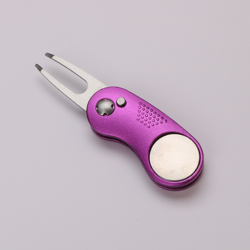 Uus metallist kokkupandav Golf Divoti remonditööriist magnetilise pallimarkeri ja hüpiknupuga rohelise tööriista tarvikud kingitus golfimängijale