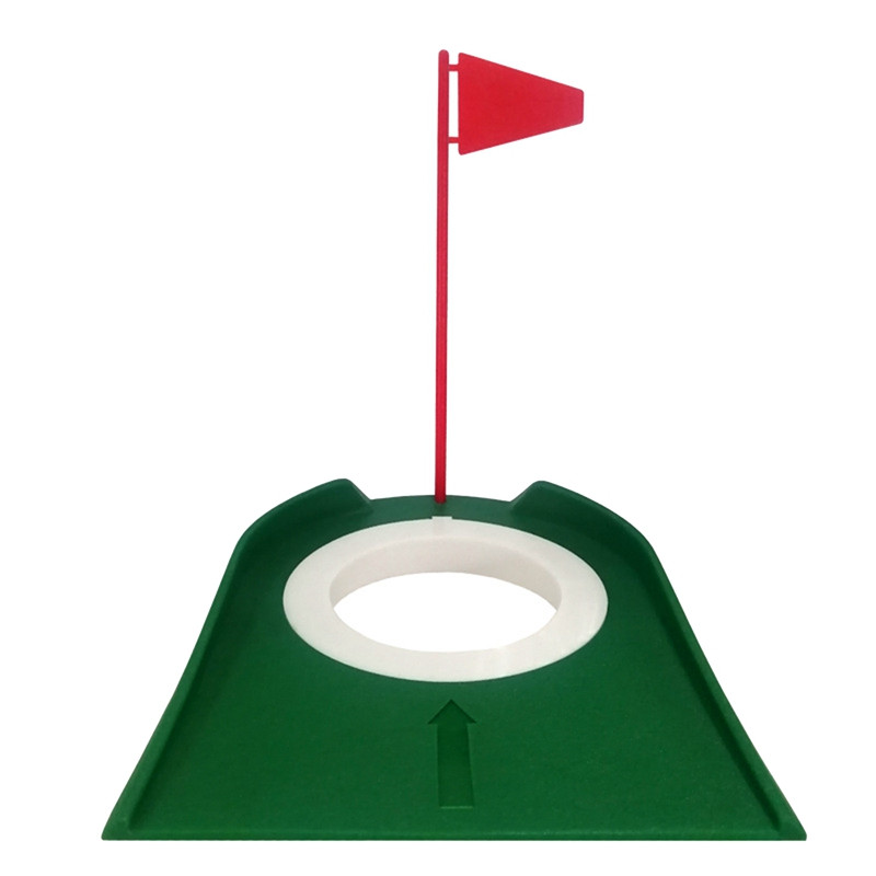 3 vnt golfo puodukas golfo duobutės treniruotėms golfo reikmenys golfo treniruokliai su plastikine vėliava žalia ir balta