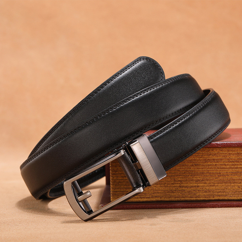 Uus veisenahast meeste vöösulamist automaatne pandlaga nahast ärimeeste ülikonna disainiga rihm vabaaja kõiksobiv vöörihm