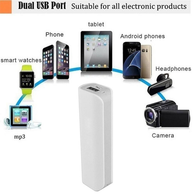 Carcasa Power Bank Sudare gratuită Porturi USB Power Bank Carcasă pentru încărcător PCB Seturi DIY alimentate de baterie 2600mAh 18650