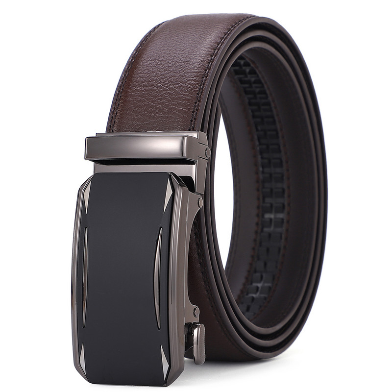 Automatikus csatos férfi övek Valódi bőr tervezői öv férfiaknak Ingyenes kiszállítás Luxus márkájú kiváló minőségű szíj 3,5 cm szélesség