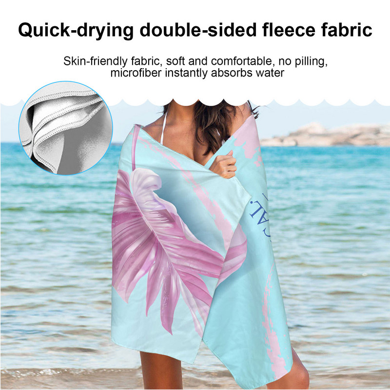 Mikropluošto paplūdimio rankšluostis greitai džiūstantis paplūdimio rankšluostis be smėlio 80x160 cm labai sugeriantis didelis rankšluosčių antklodė, skirta maudytis baseine, greitai džiūsta