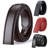 Prabangus vyrų be sagties diržo PU oda automatiniam juosmens dirželiui su sagtimi ilga juoda ruda vyriška aukštos kokybės džinsų juosta 3,5 cm