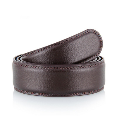 Prabangus vyrų be sagties diržo PU oda automatiniam juosmens dirželiui su sagtimi ilga juoda ruda vyriška aukštos kokybės džinsų juosta 3,5 cm