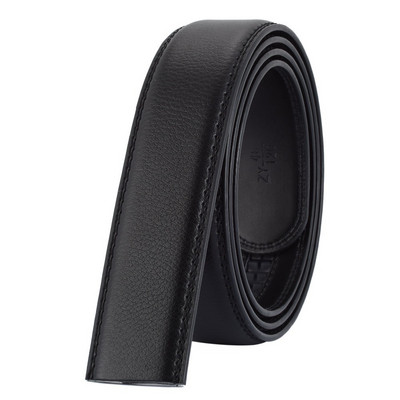 Prabangus vyrų be sagties diržo PU oda automatiniam juosmens dirželiui su sagtimi ilga juoda ruda vyriška aukštos kokybės džinsų juosta 3,5 cm