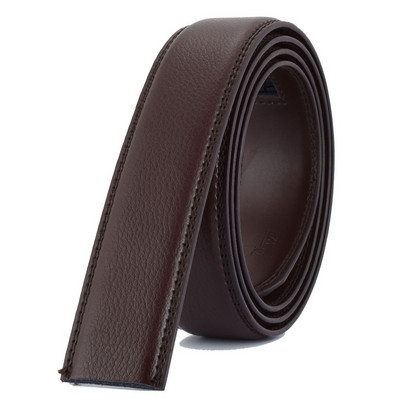 Prabangus vyrų be sagties diržo PU oda automatiniam juosmens dirželiui su sagtimi ilga juoda ruda vyriška aukštos kokybės džinsų juosta 3,5 cm