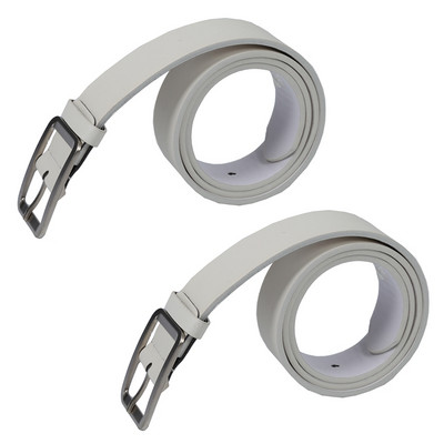 2X vyriškas laisvalaikio juosmens diržas dirbtinės odos diržo sagtimi juosmens dirželiai balti