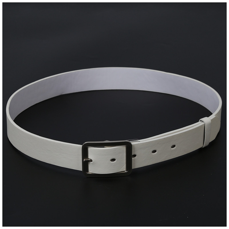 2X vyriškas laisvalaikio juosmens diržas dirbtinės odos diržo sagtimi juosmens dirželiai balti