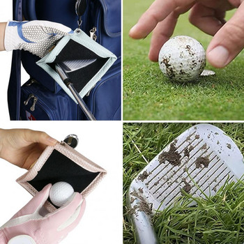 1 τμχ Golf Club Cleaning Towel Texture Golf Cleaner Pocket Pocket Μέγεθος Not Fade Cleaning Faux Leather Μπάλα του γκολφ Wipe Club Πανί