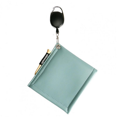 1 db golfütő tisztító törölköző textúra golf tisztító zseb zseb méret nem fakul Tisztító műbőr golflabda törlőkendő