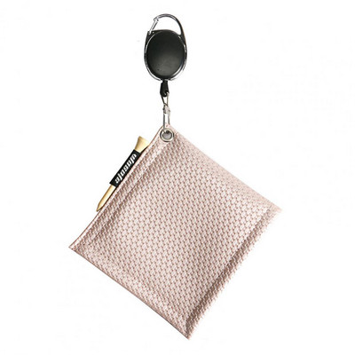 1 db golfütő tisztító törölköző textúra golf tisztító zseb zseb méret nem fakul Tisztító műbőr golflabda törlőkendő