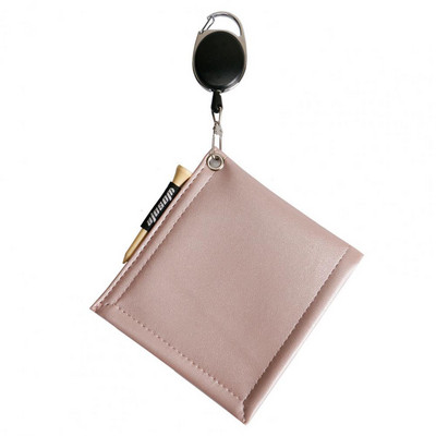 1 db golfütő tisztító törölköző textúra golf tisztító zseb zseb méret nem fakul Tisztító műbőr golflabda törlőkendő