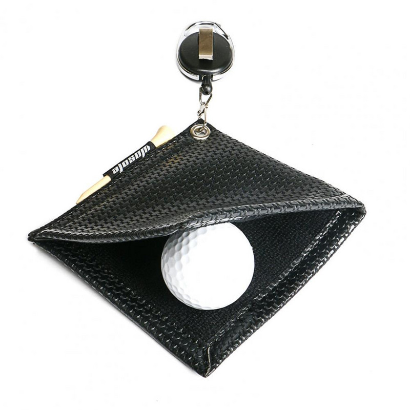 1 db golfütő tisztító törölköző textúra golf tisztító zseb zseb méret nem fakul Tisztító műbőr golflabda törlőkendő