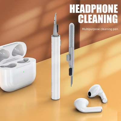 Puhastuskomplekt Airpods Pro 1 2 Bluetoothi kõrvaklappide puhastuspliiatsile Airpods Pro ümbrise puhastustööriistad iPhone`ile Xiaomi Huawei Samsung