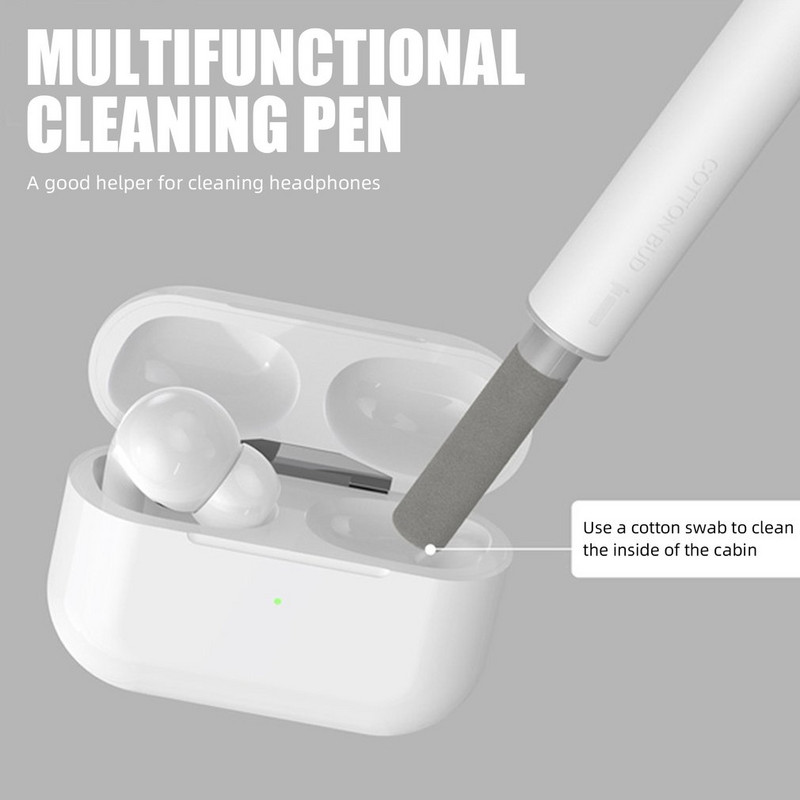 Puhastuskomplekt Airpods Pro 1 2 Bluetoothi kõrvaklappide puhastuspliiatsile Airpods Pro ümbrise puhastustööriistad iPhone`ile Xiaomi Huawei Samsung