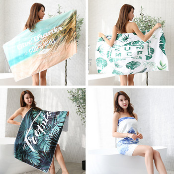 Хавлиена кърпа за плуване Бързосъхнеща микрофибърна кърпа за баня Микрофибърна плажна ваканция Квадратна плажна пола за баня Моден дизайн