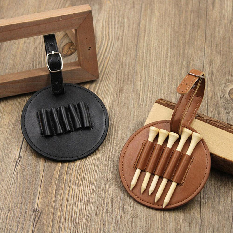 Golfo marškinėlių laikiklis su diržo segtuku Nešiojamas PU odos laikymo dėklas Dovanos vyrams Moteriški golfo priedai (be marškinėlių)