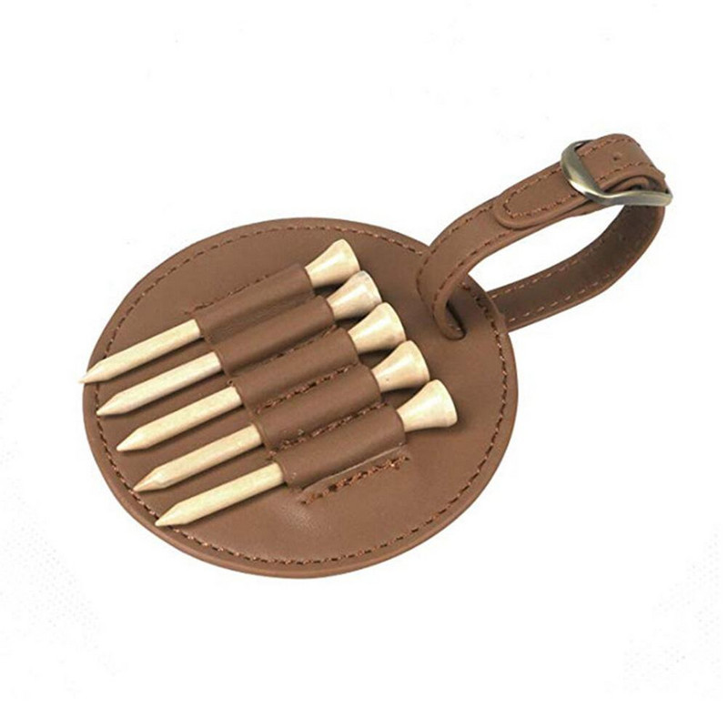 Golfo marškinėlių laikiklis su diržo segtuku Nešiojamas PU odos laikymo dėklas Dovanos vyrams Moteriški golfo priedai (be marškinėlių)