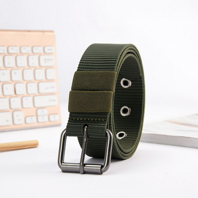 Poorsest lõuendist vöö meeste nööpnõelaga pandlaga vöö õpilaste noorte korea versioon saja teksapüksist vöö sõjaline väljaõpe pikendatud naine