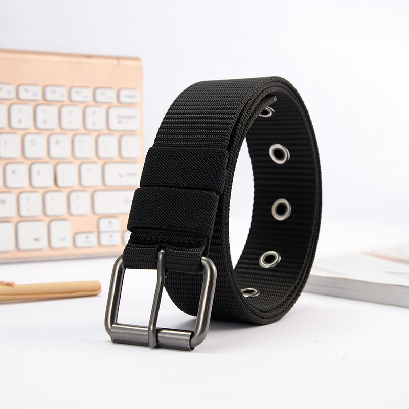 Poorsest lõuendist vöö meeste nööpnõelaga pandlaga vöö õpilaste noorte korea versioon saja teksapüksist vöö sõjaline väljaõpe pikendatud naine