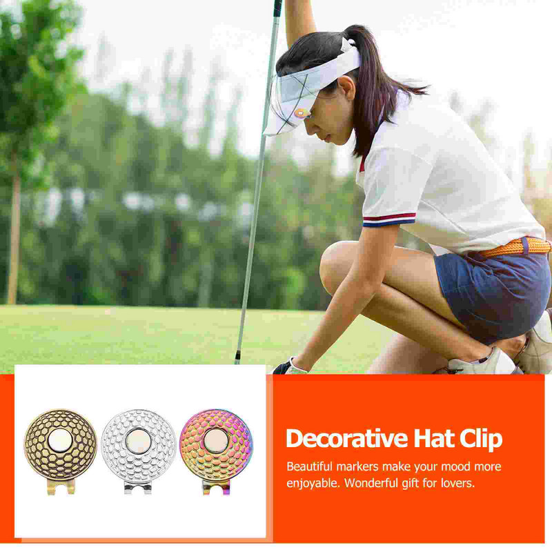 3 vnt golfo kepurės segtukas subtilus golfo žymeklis nuo rūdžių kamuoliukų dekoratyviniai priedai