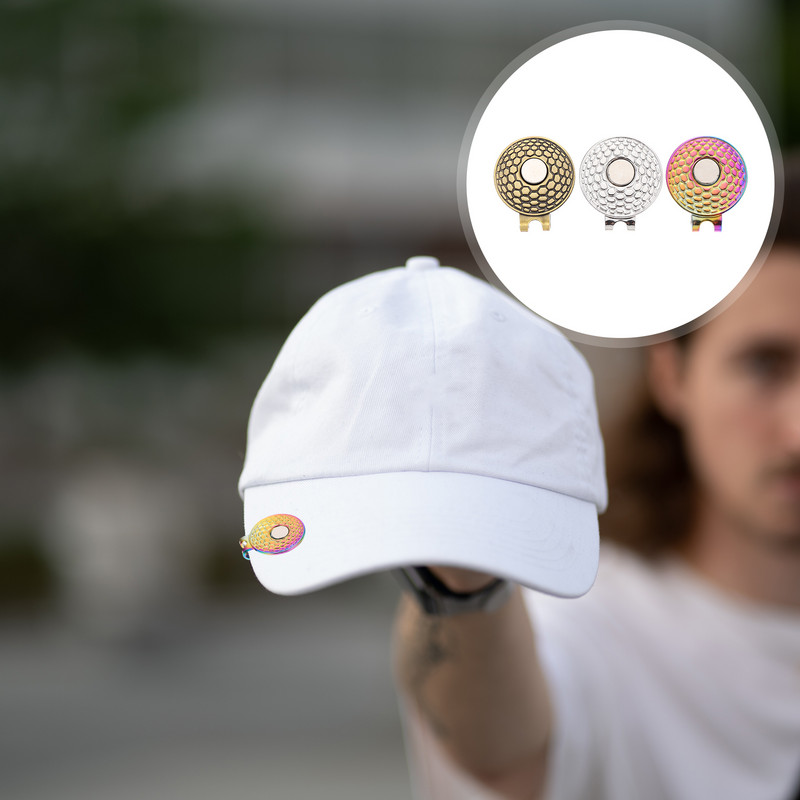 3 vnt golfo kepurės segtukas subtilus golfo žymeklis nuo rūdžių kamuoliukų dekoratyviniai priedai