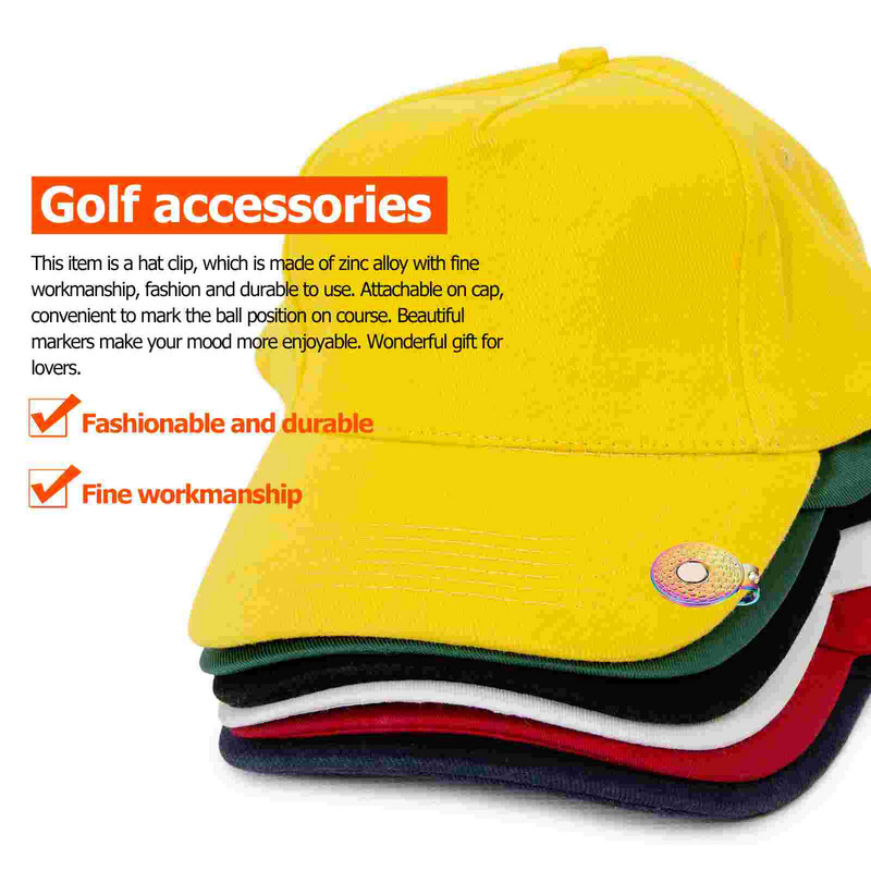 3 vnt golfo kepurės segtukas subtilus golfo žymeklis nuo rūdžių kamuoliukų dekoratyviniai priedai