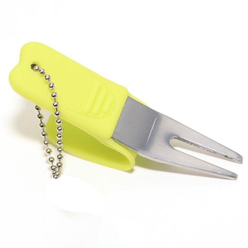 Összecsukható golfvillák, rozsdamentes acél, könnyen hozzáférhető labdahelyzetjelző, újrafelhasználható kompakt villajavító szerszám