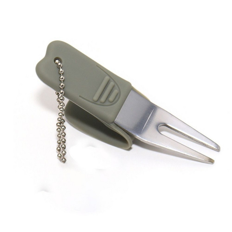 Összecsukható golfvillák, rozsdamentes acél, könnyen hozzáférhető labdahelyzetjelző, újrafelhasználható kompakt villajavító szerszám