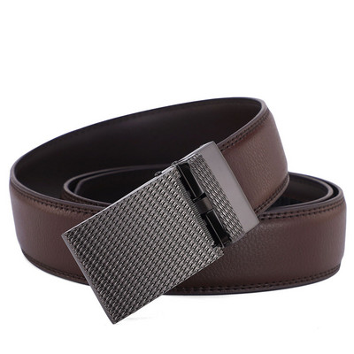Must pandlaga Click Meeste nahast rihmad Kvaliteetne disainvöörihm Meeste vöö Luksuslik Cinturones Para Hombre Automaatne Suur