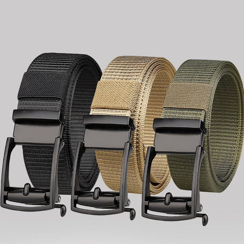 Novi najlonski remen s automatskom kopčom bez zuba, muški platneni remen za slobodno vrijeme na otvorenom, prozračni platneni remen, muški remen za hlače za sve vrste hlača