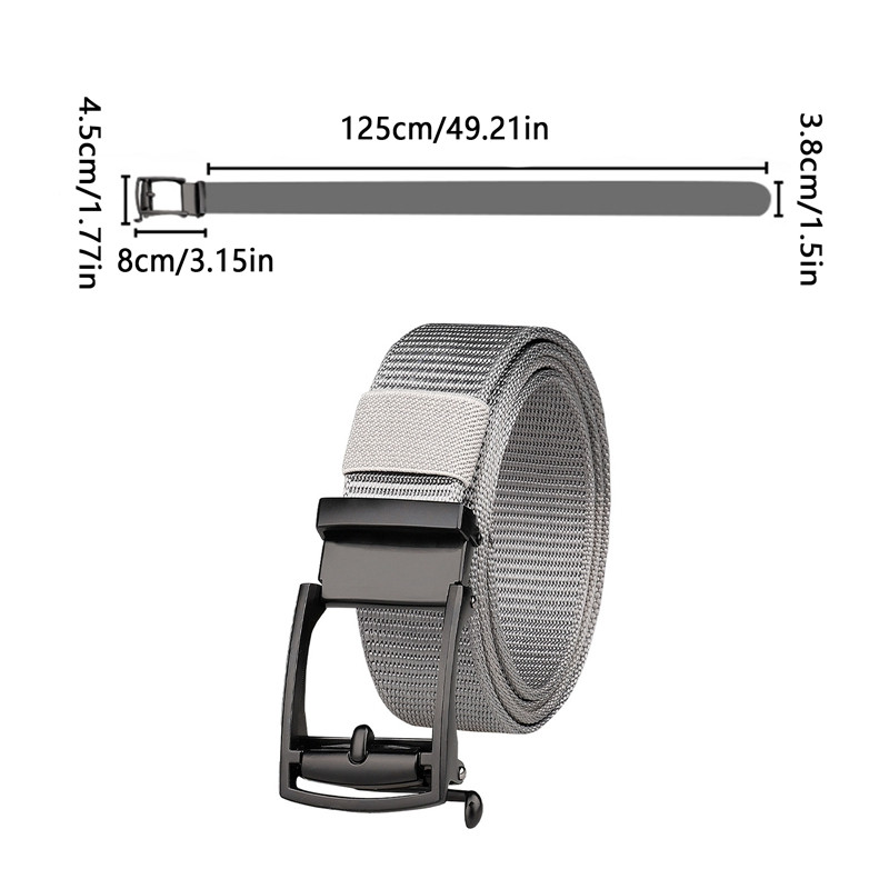 Novi najlonski remen s automatskom kopčom bez zuba, muški platneni remen za slobodno vrijeme na otvorenom, prozračni platneni remen, muški remen za hlače za sve vrste hlača