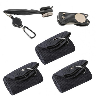 Pribor za golf Vrhunski komplet palica za golf Fleksibilna četka s čekinjama Ručnik koji se ne rasipa Sklopivi alat Divot za igrače golfa Četka za palice za golf