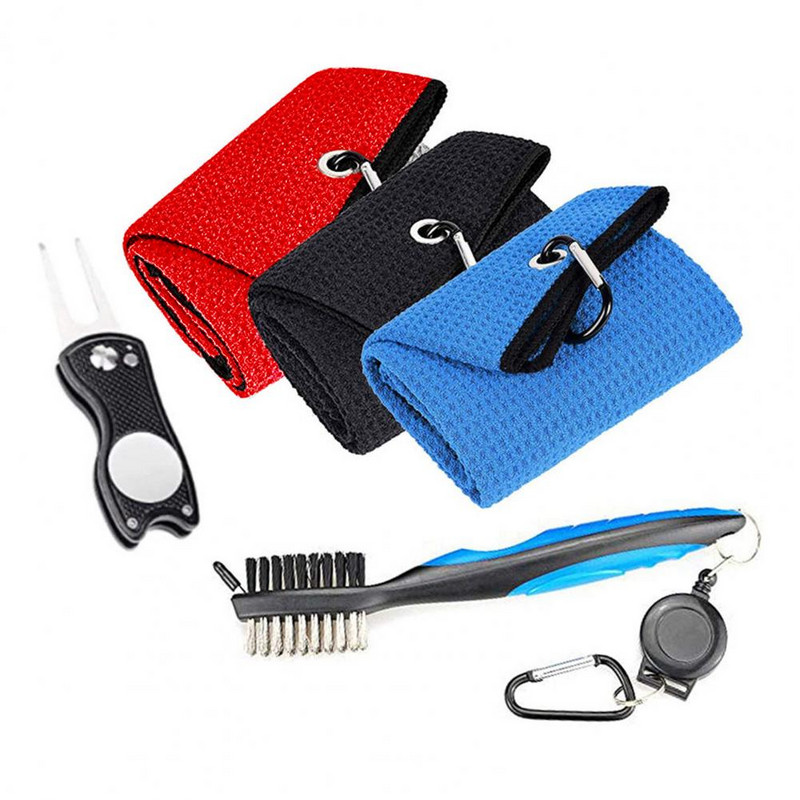 Pribor za golf Vrhunski komplet palica za golf Fleksibilna četka s čekinjama Ručnik koji se ne rasipa Sklopivi alat Divot za igrače golfa Četka za palice za golf