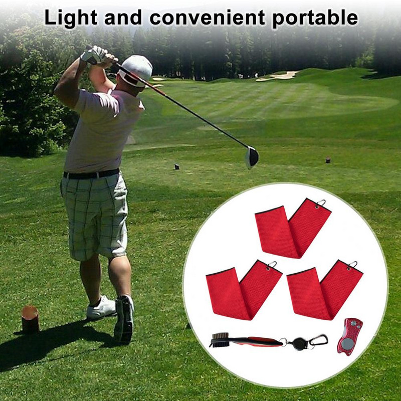 Pribor za golf Vrhunski komplet palica za golf Fleksibilna četka s čekinjama Ručnik koji se ne rasipa Sklopivi alat Divot za igrače golfa Četka za palice za golf