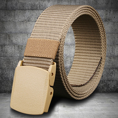 Military Men Belt 2023 Army Belts Adjustable Belt Men Outdoor Travel Tactical Waist Belt with Plastic Buckle for Pants 120cm