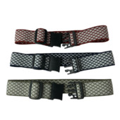 Unisex 2 Pack 2 Loop Invisible Pants Adjuster Πλαστική πόρπη No Show Ζακάρ ελαστική ζώνη