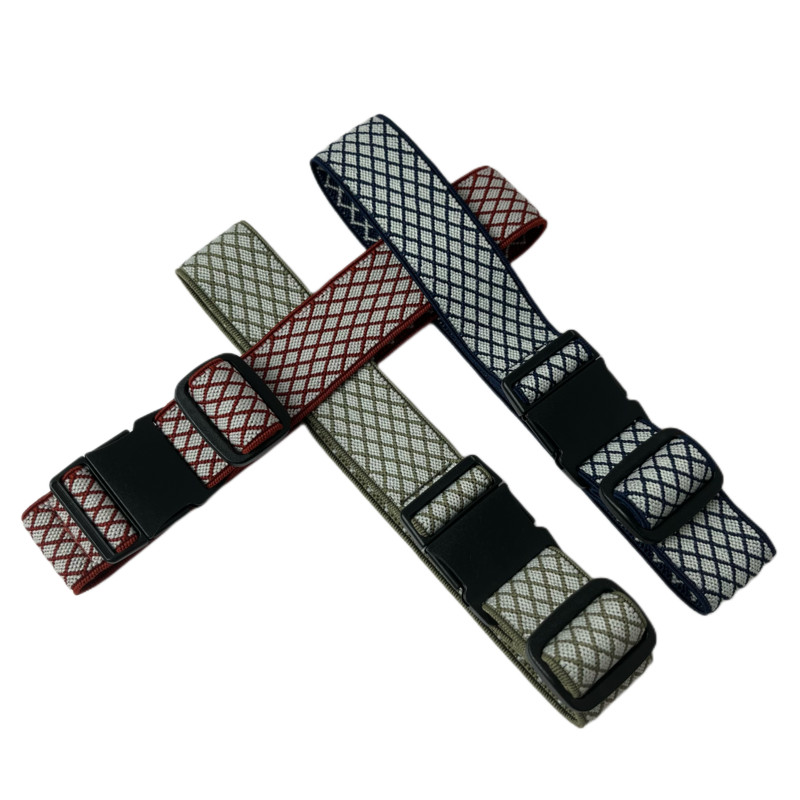 Unisex 2 Pack 2 Loop Invisible Pants Adjuster Πλαστική πόρπη No Show Ζακάρ ελαστική ζώνη