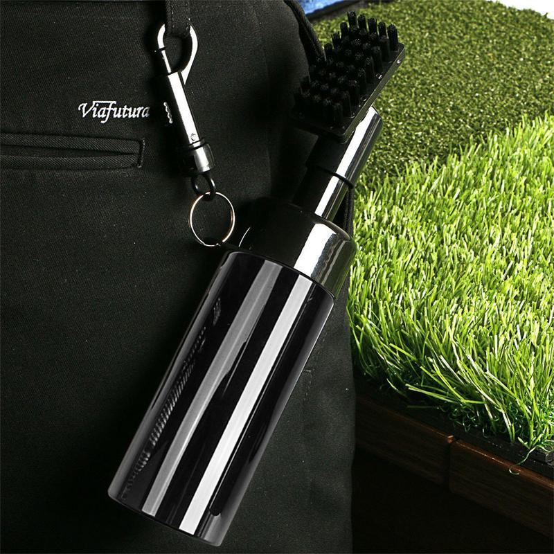 Perie pentru club de golf Spray de curățare pentru golf, cu mâner, dozator de apă rezistent la pulverizare, truse de curățare pentru golf, tip de presare portabilă