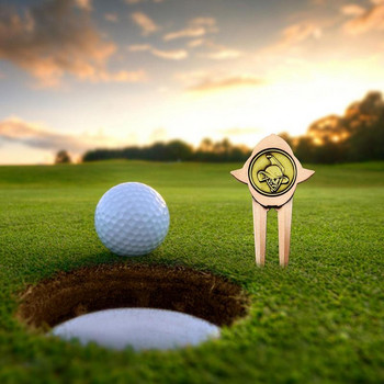Αποσπώμενο πιρούνι Golf Divot Κλιπ εργαλείου επισκευής γκολφ από κράμα ψευδαργύρου Αξεσουάρ για γκολφ Pitch Pitch Pitch Groove