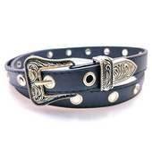 Γυναικεία ζώνη PU μαύρη σκαλιστή πόρπη χωρίς διάτρηση, ρυθμιζόμενη περιστασιακή ζώνη, αξεσουάρ ανδρικών τζιν ζώνης μόδας 105cm