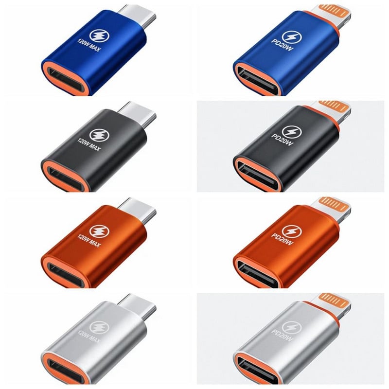 Adaptor USB C la Lightning pentru iOS Mascul la Tip c Femeie Convertor pentru iPhone 14 13 11 Macbook PD20W/120W Conector OTG rapid