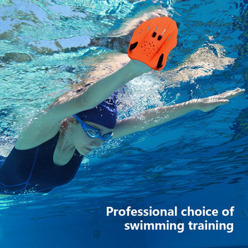 1 чифт гребла за плуване, ръка с регулируема каишка, многоцветно оборудване за обучение по плуване за жени, мъже, деца, дроп доставка