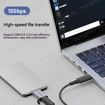 Метален Micro B OTG адаптер мъжки към тип C USB 3.0 конвертор за пренос на данни за Samsung S5 Note3 кутия за външен твърд диск HDD