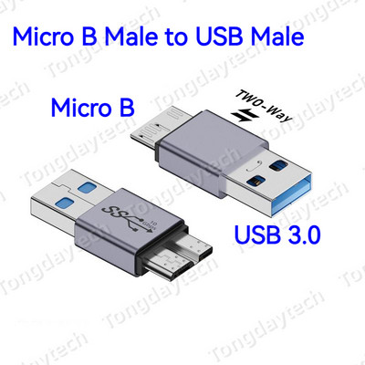 Metallist Micro B OTG adapteri isane C-tüüpi USB 3.0 andmeedastusmuundur Samsung S5 Note3 välise kõvaketta kettakarbi HDD jaoks
