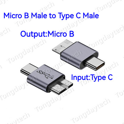 Metallist Micro B OTG adapteri isane C-tüüpi USB 3.0 andmeedastusmuundur Samsung S5 Note3 välise kõvaketta kettakarbi HDD jaoks