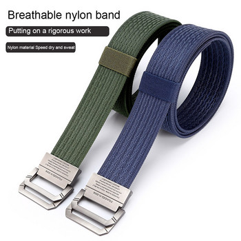 Стилен мъжки платнен колан - Exquisite Craft All Trend Match 100 Nylon Belt Tactical Belts Man