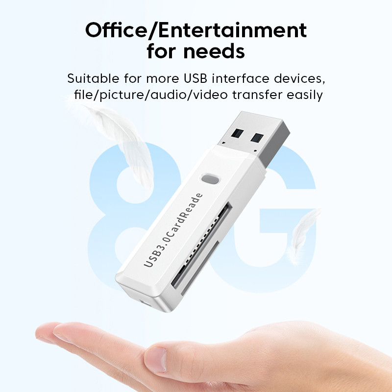 Elough USB 3.0 kortelių skaitytuvas TF SD OTG atminties kortelė 2 viename kortelių skaitytuvas Micro SD adapteris PC nešiojamasis kompiuteris išmanioji atmintis nešiojamojo kompiuterio priedai