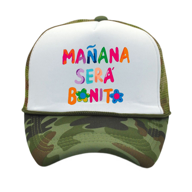 Manana Sera Bonito Mrežasta kapa s printom Karol G Baseball kapa Prozračna kapa za par Unisex kape s podesivim šilterima